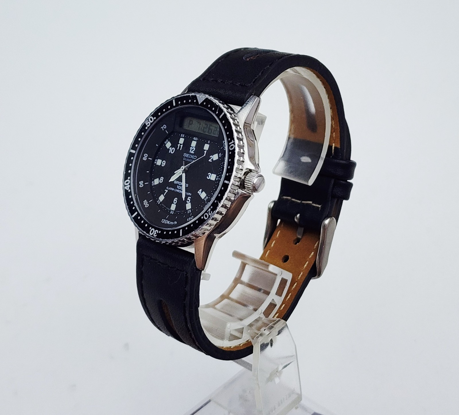 Men’s Vintage 1984 ANALOG-DIGITAL Watch SEIKO “Baby Arnie” H556-5029. Alarm*