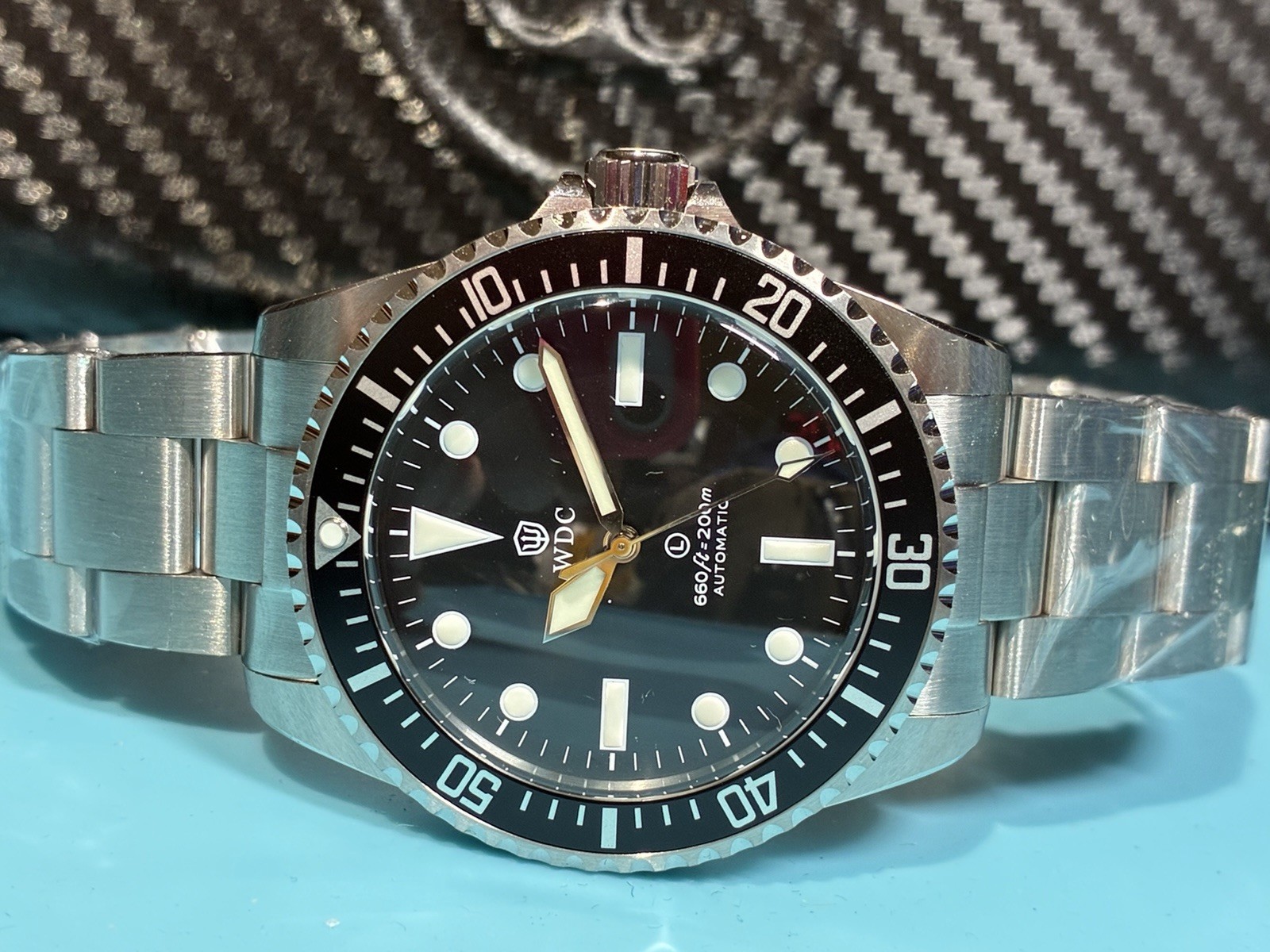 WATCHDIVES MILSPEC VINTAGE STYLE DIVER PT5000 HIGH BEAT AUTO SAPPHIRE STAINLESS