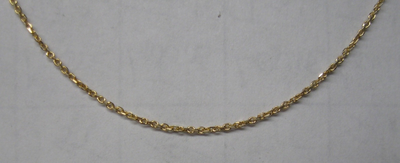 14K SOLID GOLD FINE 18.5″ DIAMOND CUT CABLE .95mm NECKLACE CHAIN 1.6 GRAM