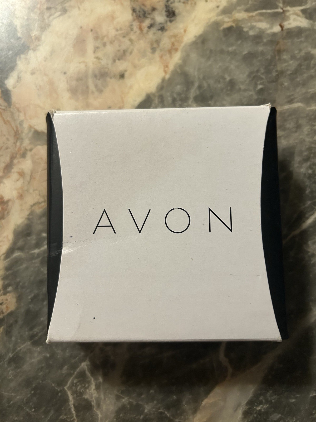 Vintage Avon Rhinestone Necklace Silver Tone Solid Pendant