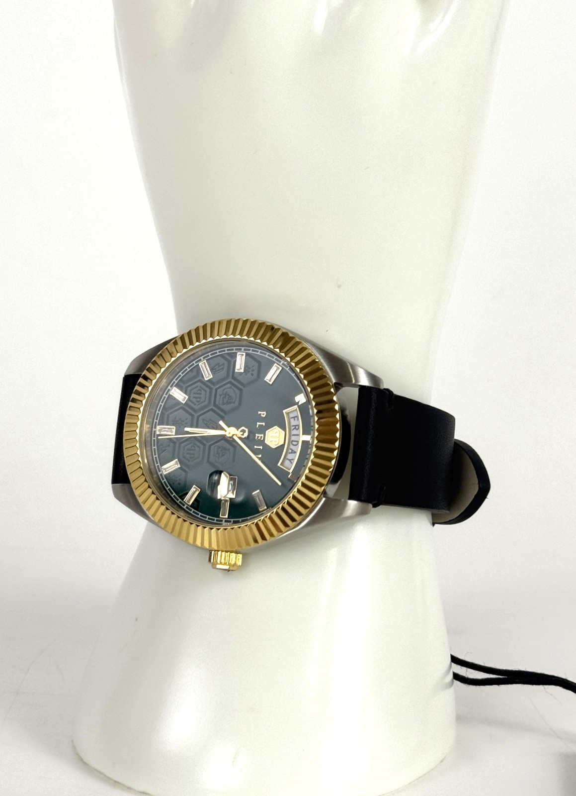 $450 Philipp Plein New Men Date Superlative Gent Watch Gold Stainless PWPVA0124