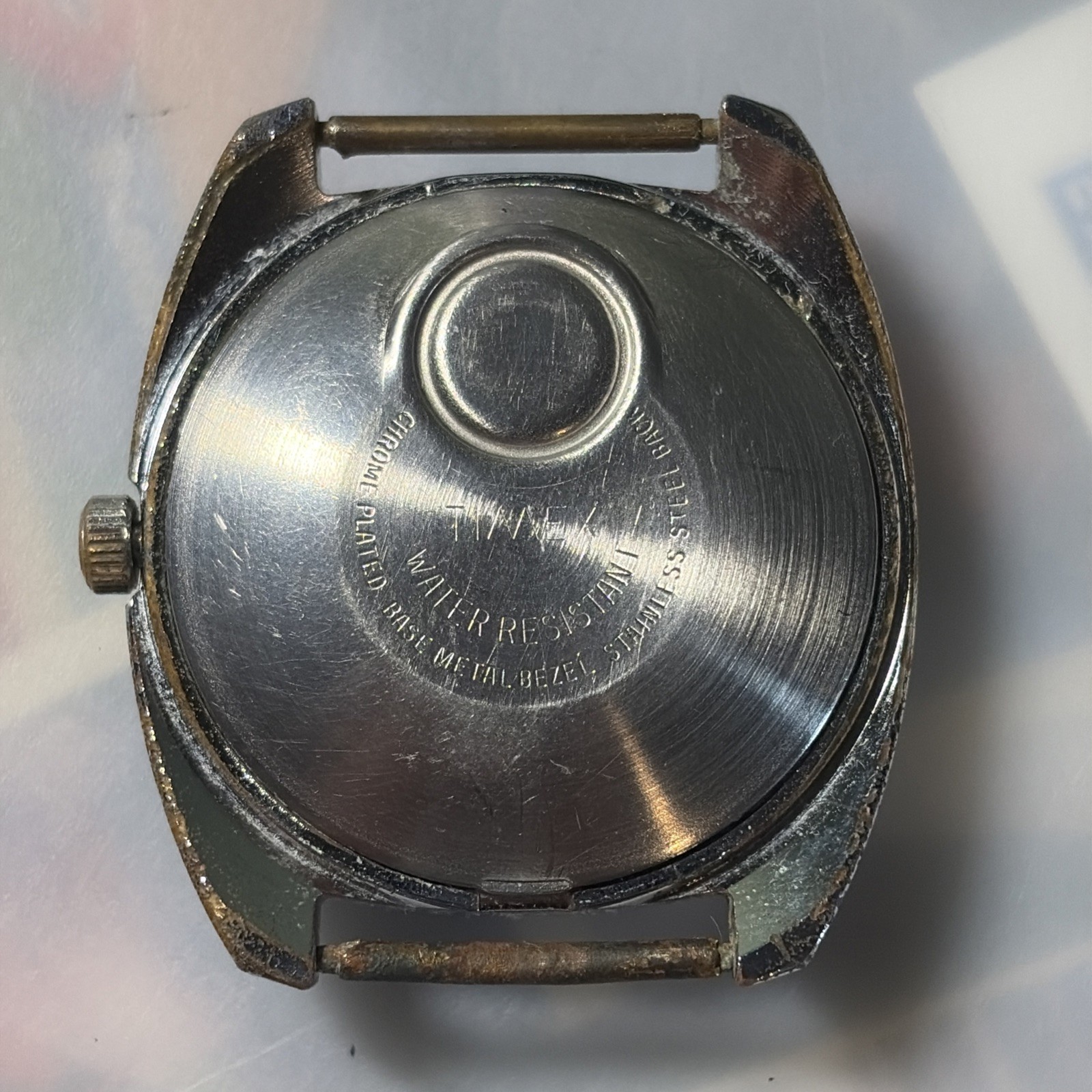 Vintage Men’s TIMEX Electric Dynabeat Day/Date, Blue Indices For Parts/Repair