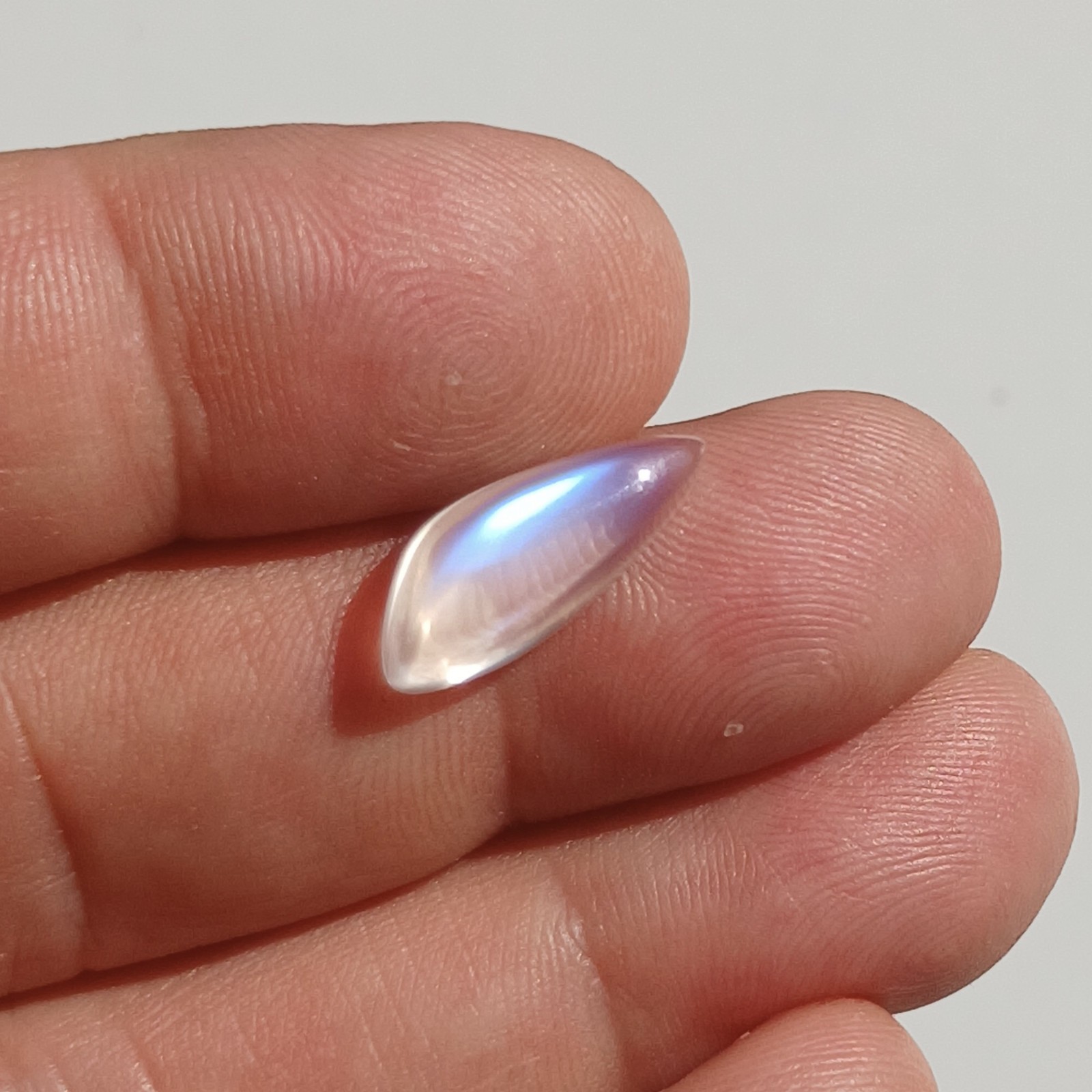 Loose Moonstone, Unique Designer Cabochon, 5.4 CT – 17.4 mm x 7.3 mm x 6.2 mm