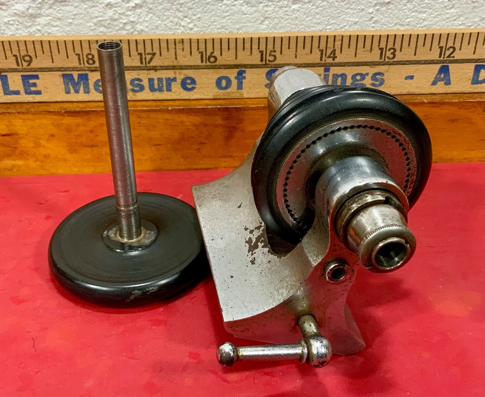 Antique Vintage 8mm Watchmaker Lathe Head Stock And Drawbar