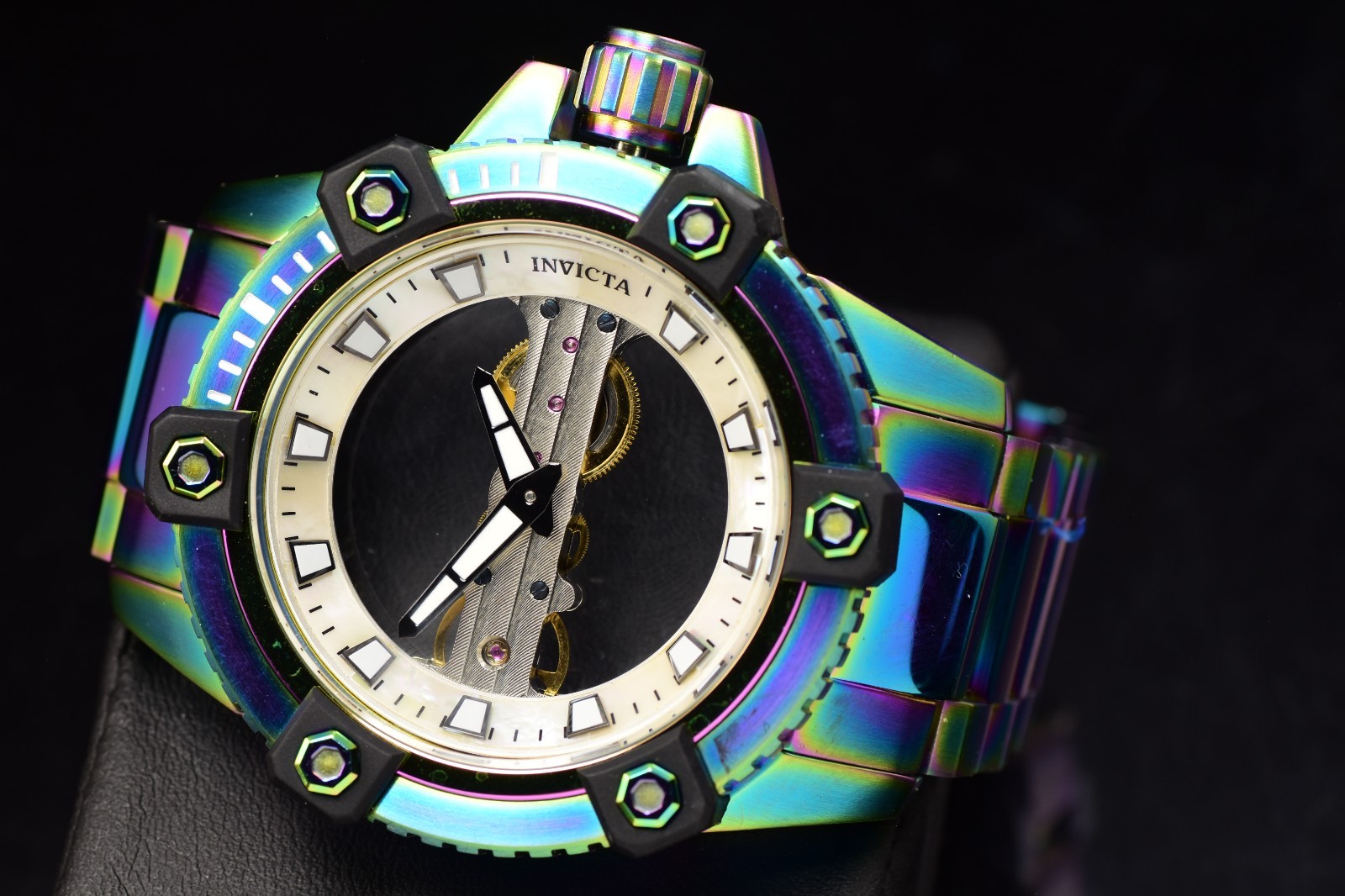 NEW Invicta Women 38mm Grand Diver Black MOP Dial IRIDESCENT Automatic Watch