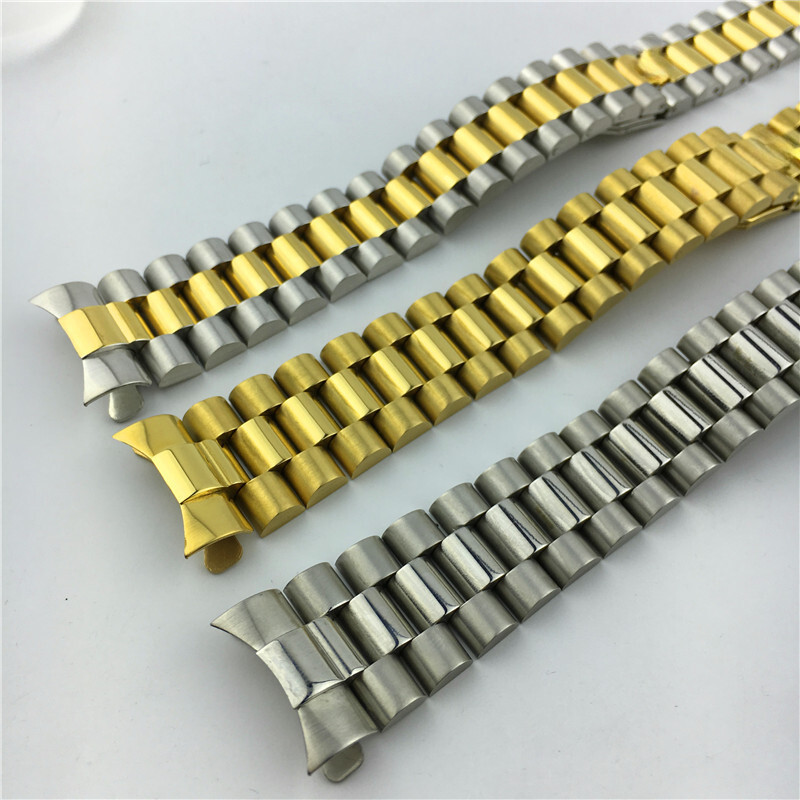 Premium Rugged Stainless Steel Watch Strap Band Fit Rolex Datejust 13/17/20/21mm