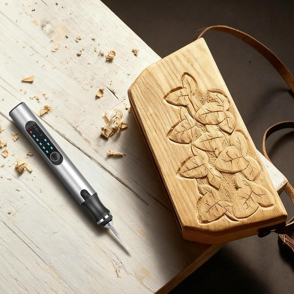 USB Rechargable Engraving Pen with 34 Bits Mini Electric DIY Engraver Cordless