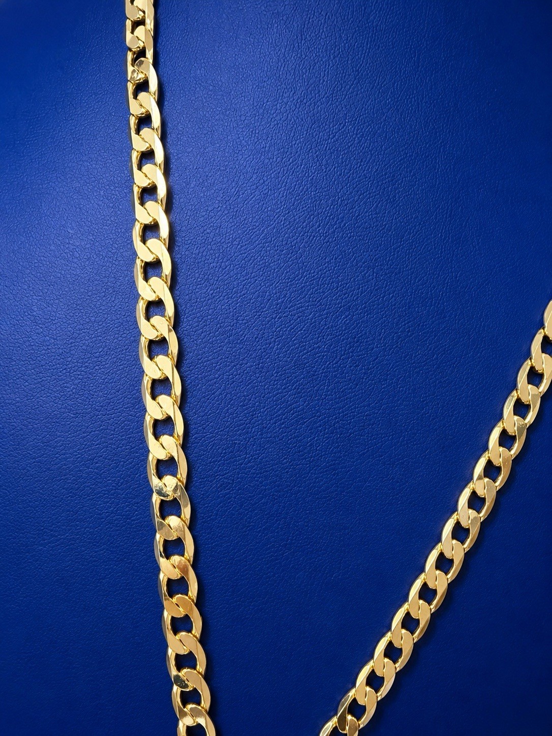 Yellow Gold Plated Cuban Link Chain Cross Charm Pendant Necklace Religious