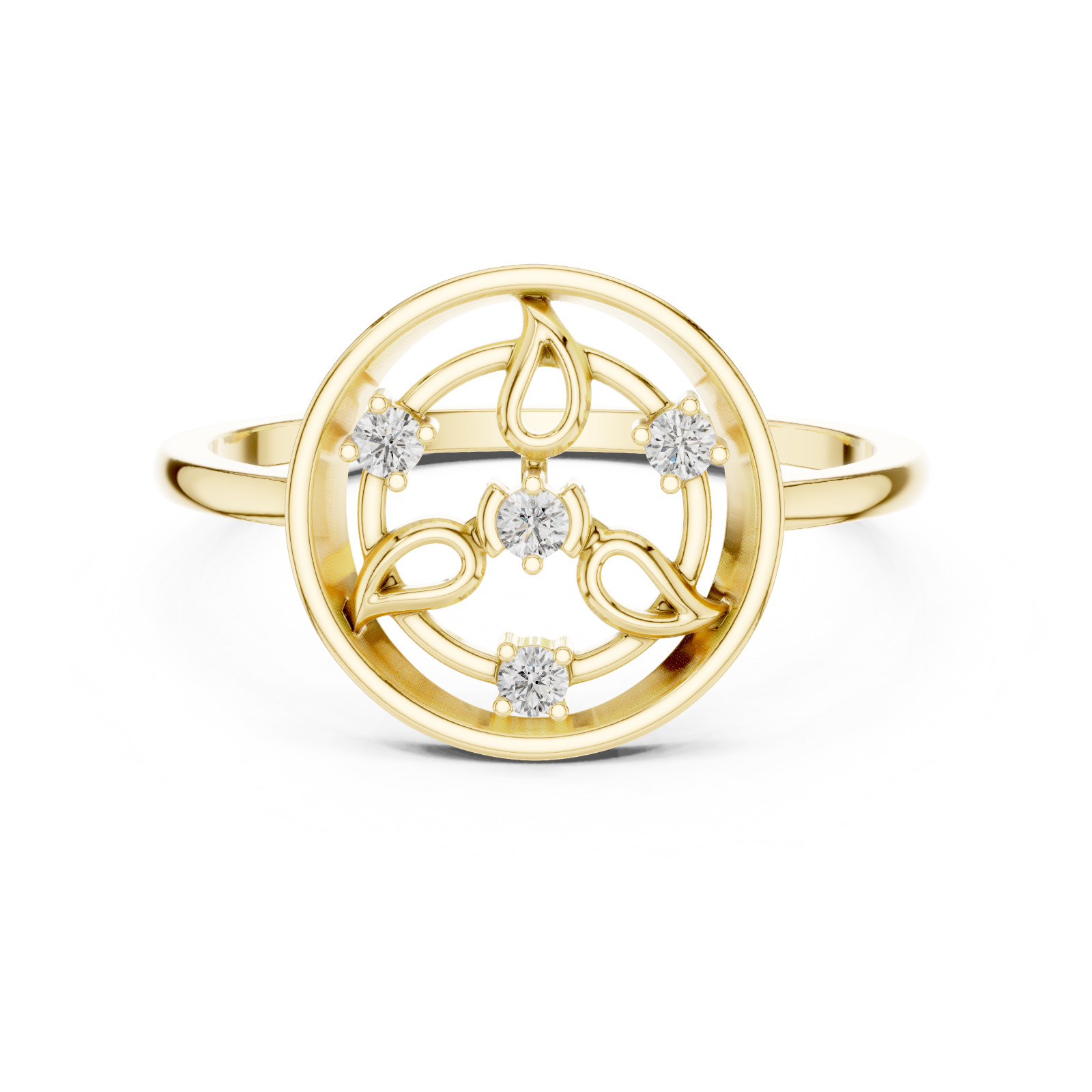 Certified Round VVS1 Natural Diamond Exquisite Anniversary Ring 14k Gold Over
