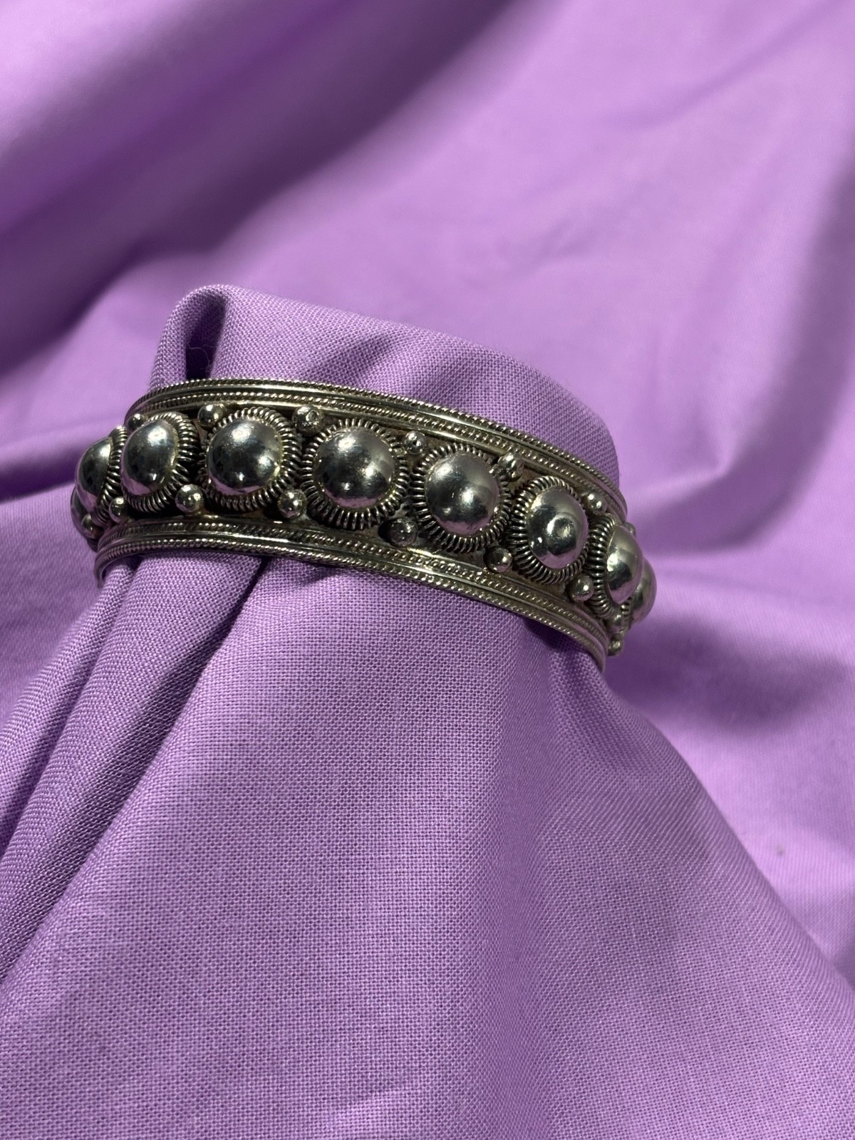 Tribal Siam Sterling Silver Cuff bracelt 38.3g