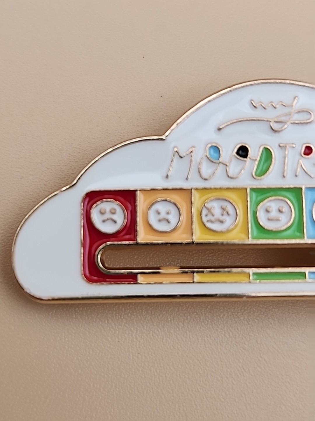 2 pk Interactive My Social Battery Emoji/My Moodtracker Emoji Enamel Pin