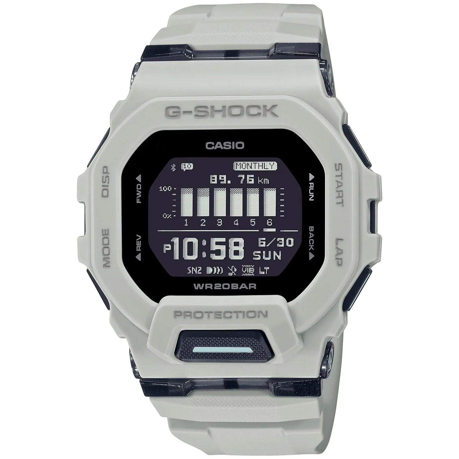 Watch CASIO GBD-200UU-9ER Mens Chronograph Resin Band Resin Dial Black 200m New