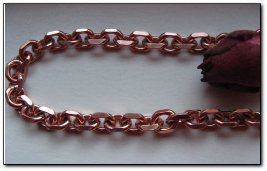 Ladies Solid Copper Link Bracelet 501D1 -1/4 inch wide – 6 1/2 to 9 inch lengths