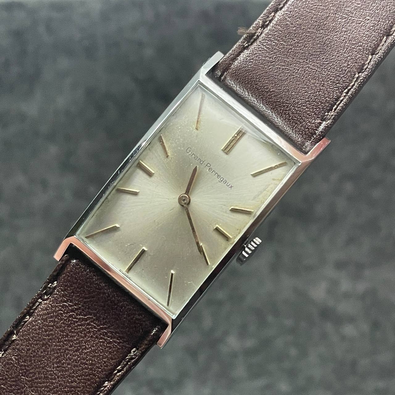 ELEGANT GIRARD PERREGAUX ORIGINAL DIAL MANUAL WIND S STEEL SWISS WATCH Ca 1960