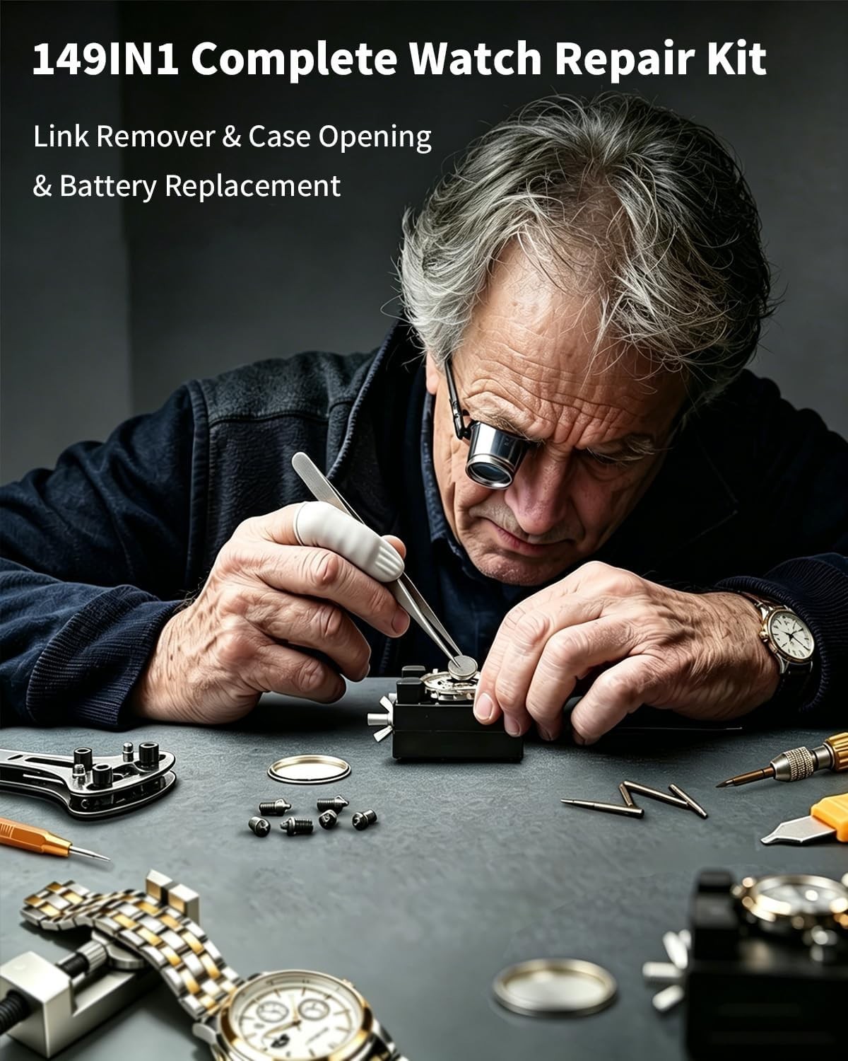Watch Repair Kit, Watch Link Removal Tool, Watch Band Adjustment, Including W…