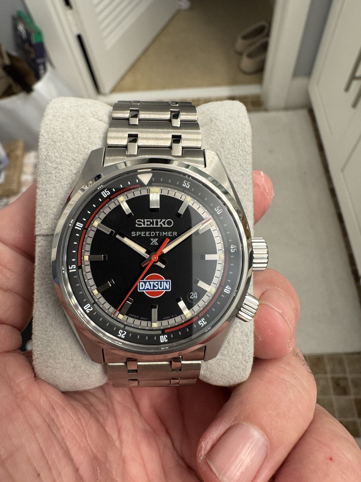 Seiko Prospex Speedtimer Datsun Limited Edition Quartz Date Watch w/ Box Papers
