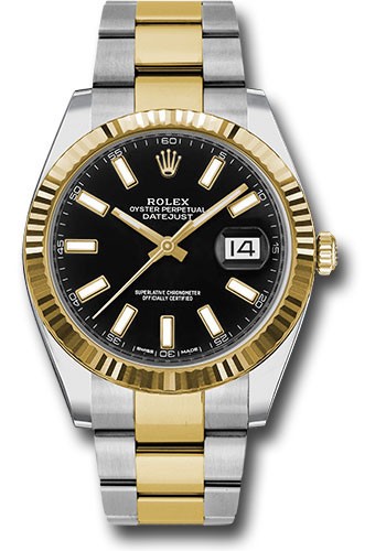 Rolex Datejust 41 Black Index Dial on Oyster 126333 Complete 2021