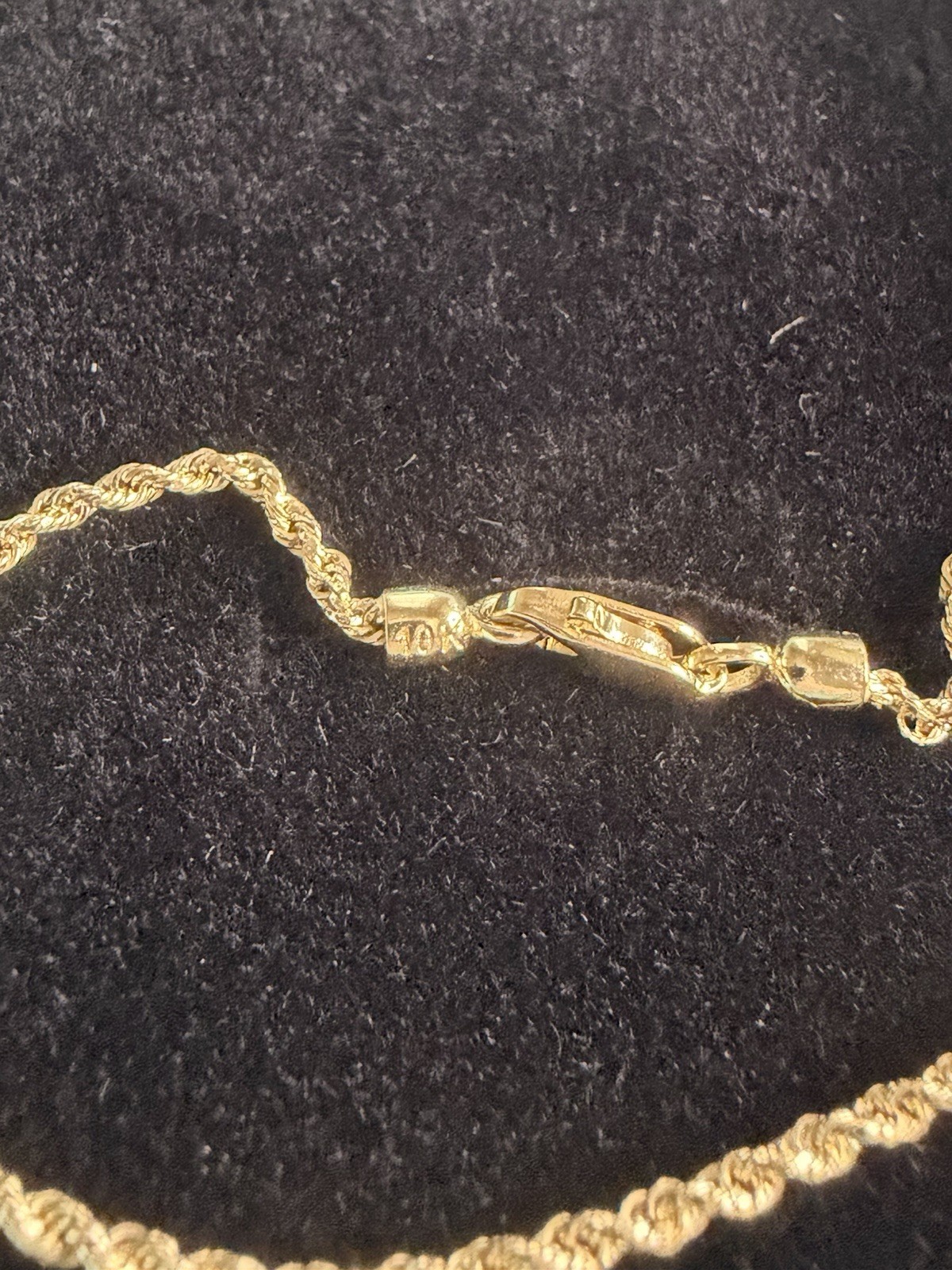10k Real Gold Twist Rope Chain Bracelet 8 inches 1.7 mm