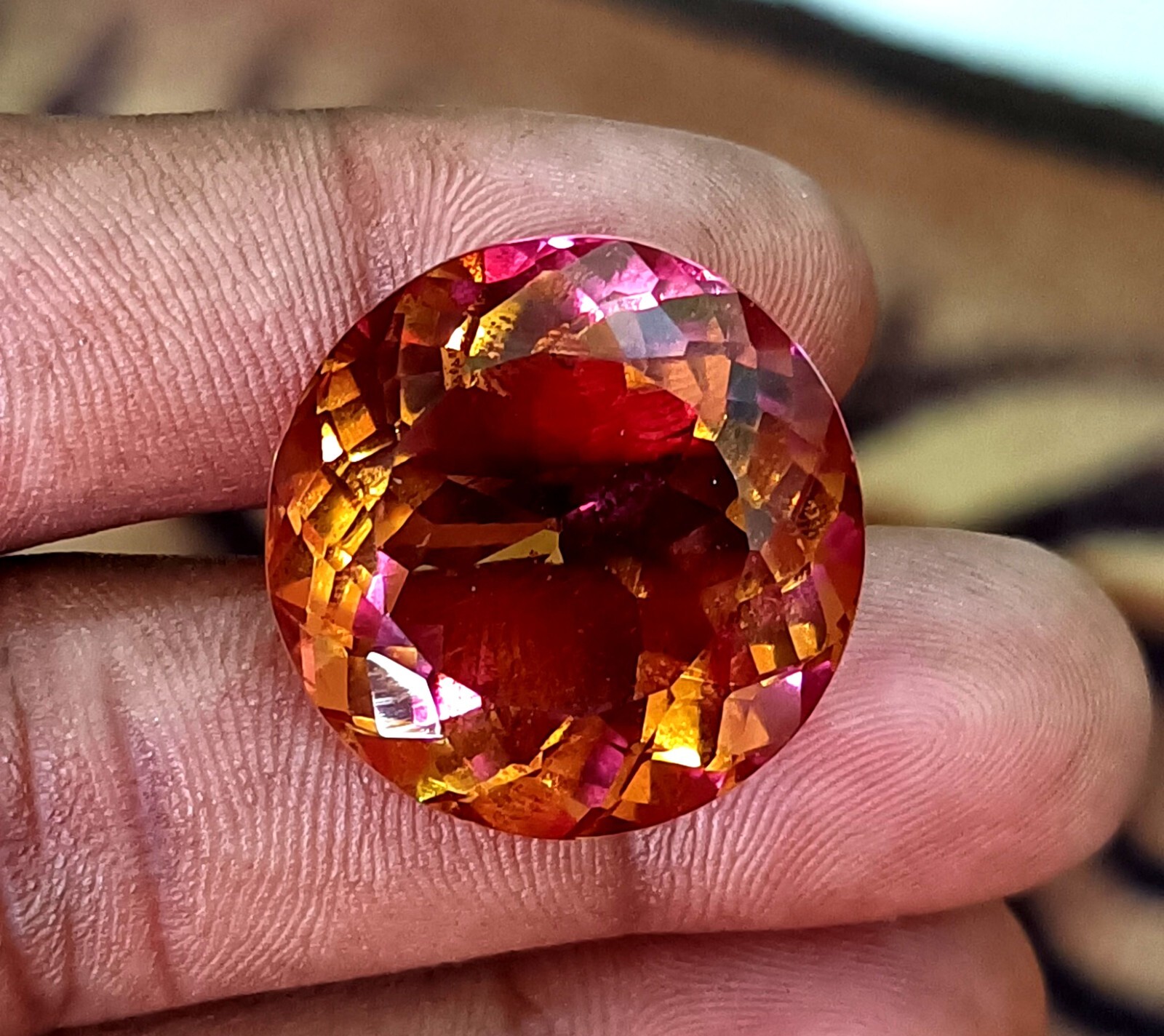 NATURAL Zultanite Bi-Color Change Round Cut Loose CERTIFIED GEMSTONE 52.70 Ct