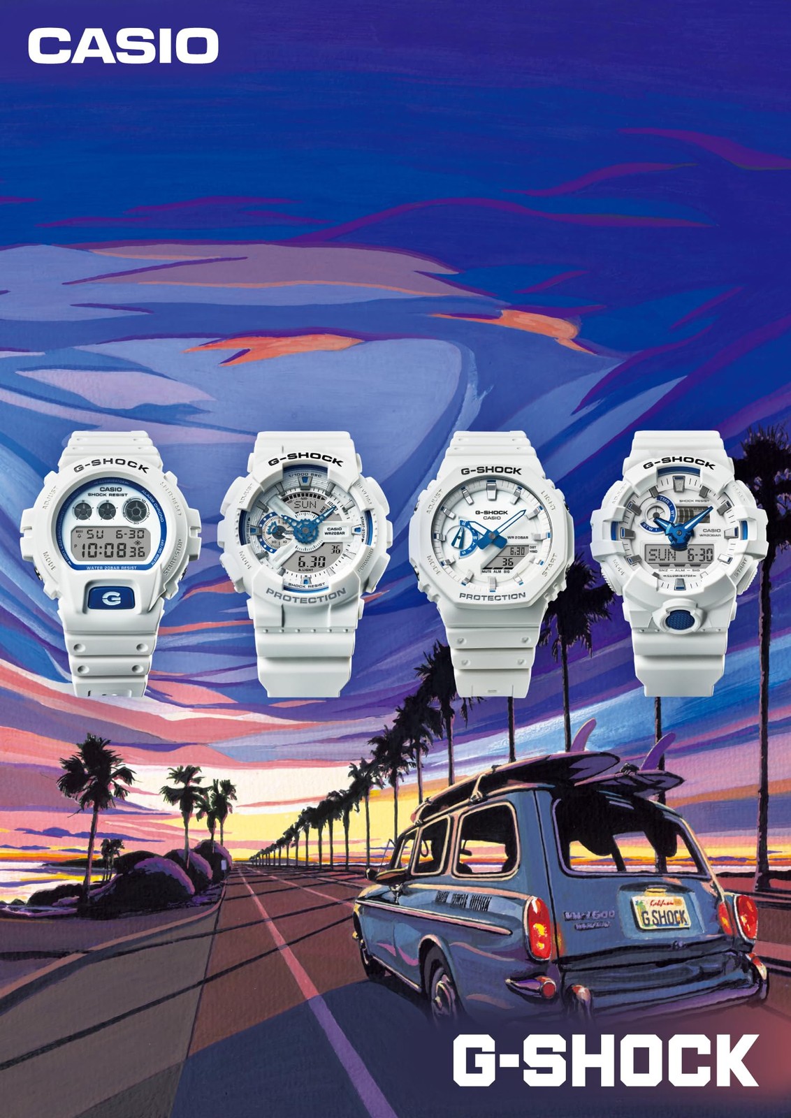 Unused CASIO G-SHOCK DW-6900HDS-7A1JF Silver Digital Luminous Men Watch in Box