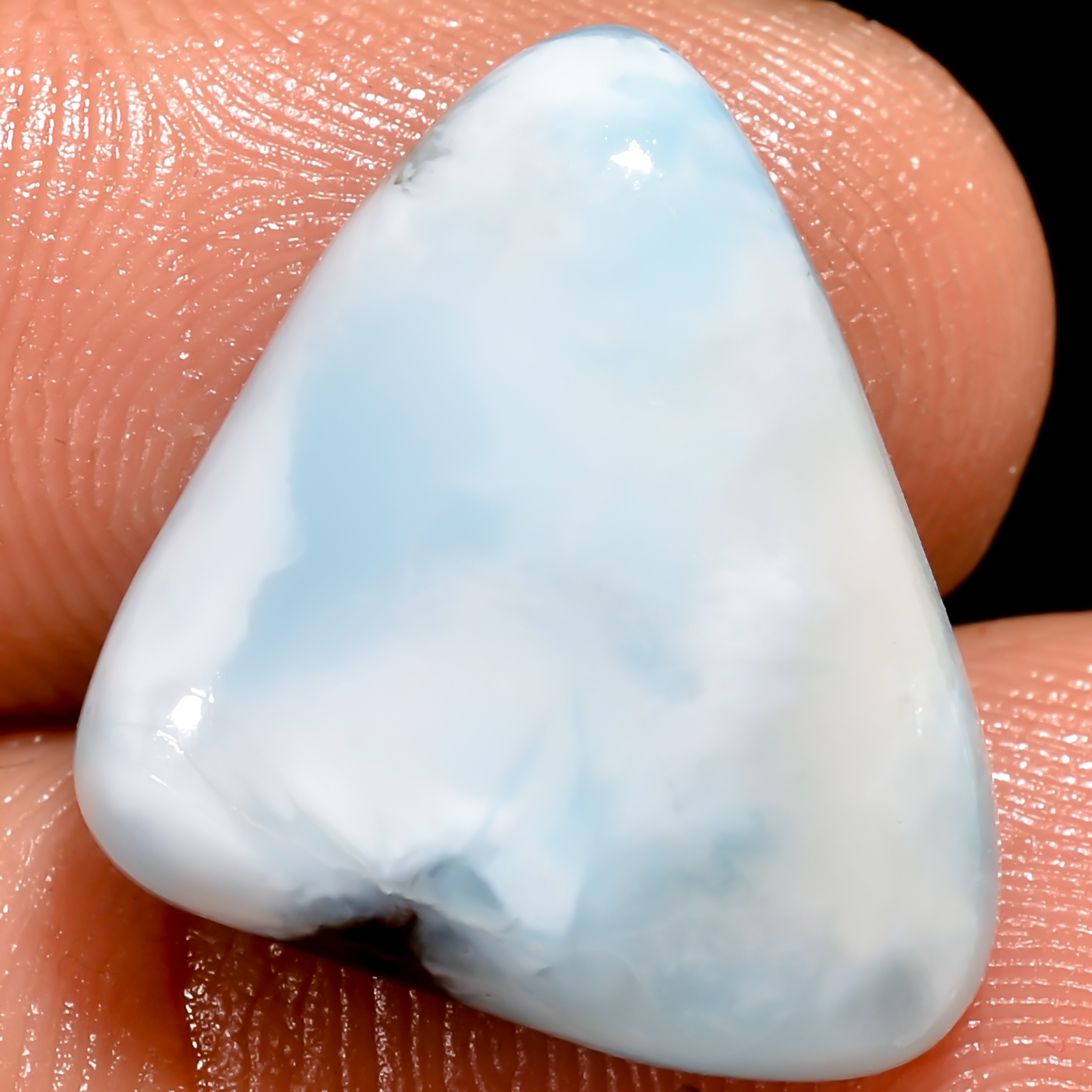 Natural Larimar Traingle Shape Cabochon Loose Gemstone 13.5 Ct 16X19X6mm EE38376