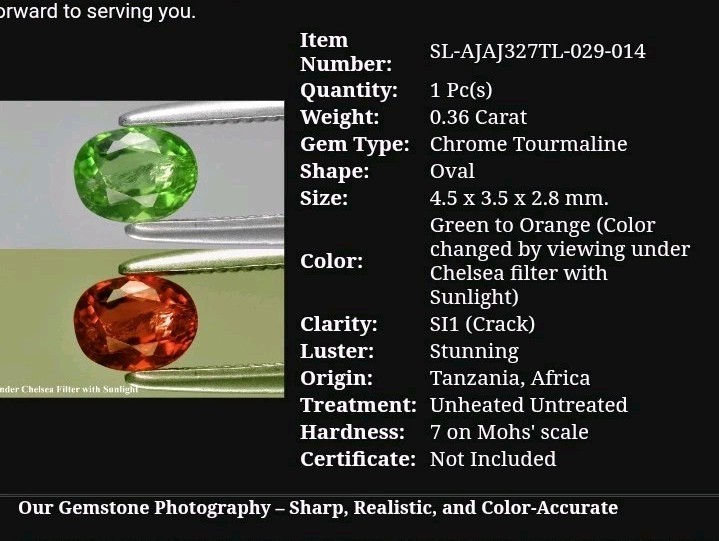 0.36 CT Oval Green Chrome Tourmaline Unheated Natural Tanzania Gem 4.5×3.5×2.8mm