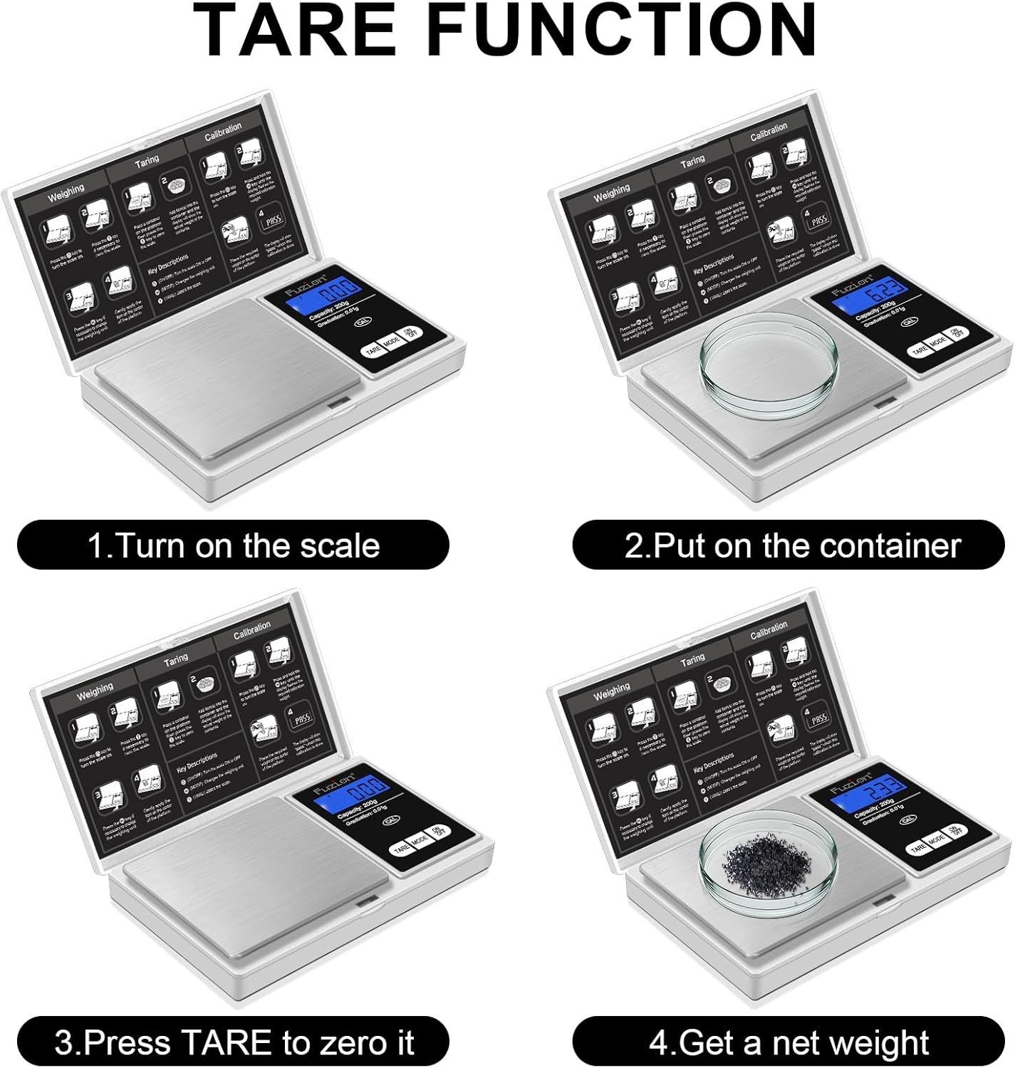 Mini 200g Digital Scale with Tare Function – Ideal for Travel, Food, and Herbs