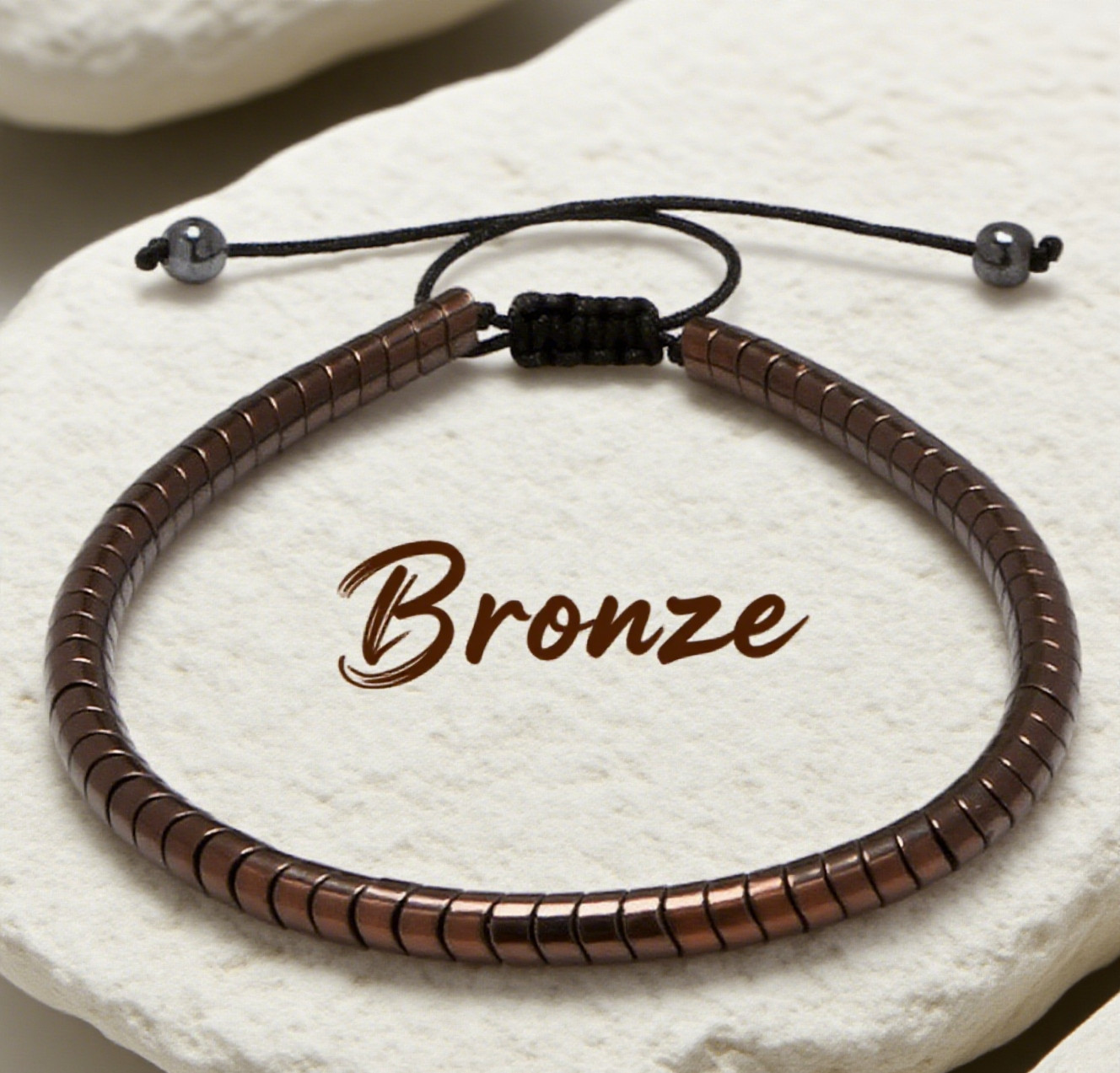 Bronze Beads Dainty Braided Bracelet Minimalist Healing Protection Energy Gifts