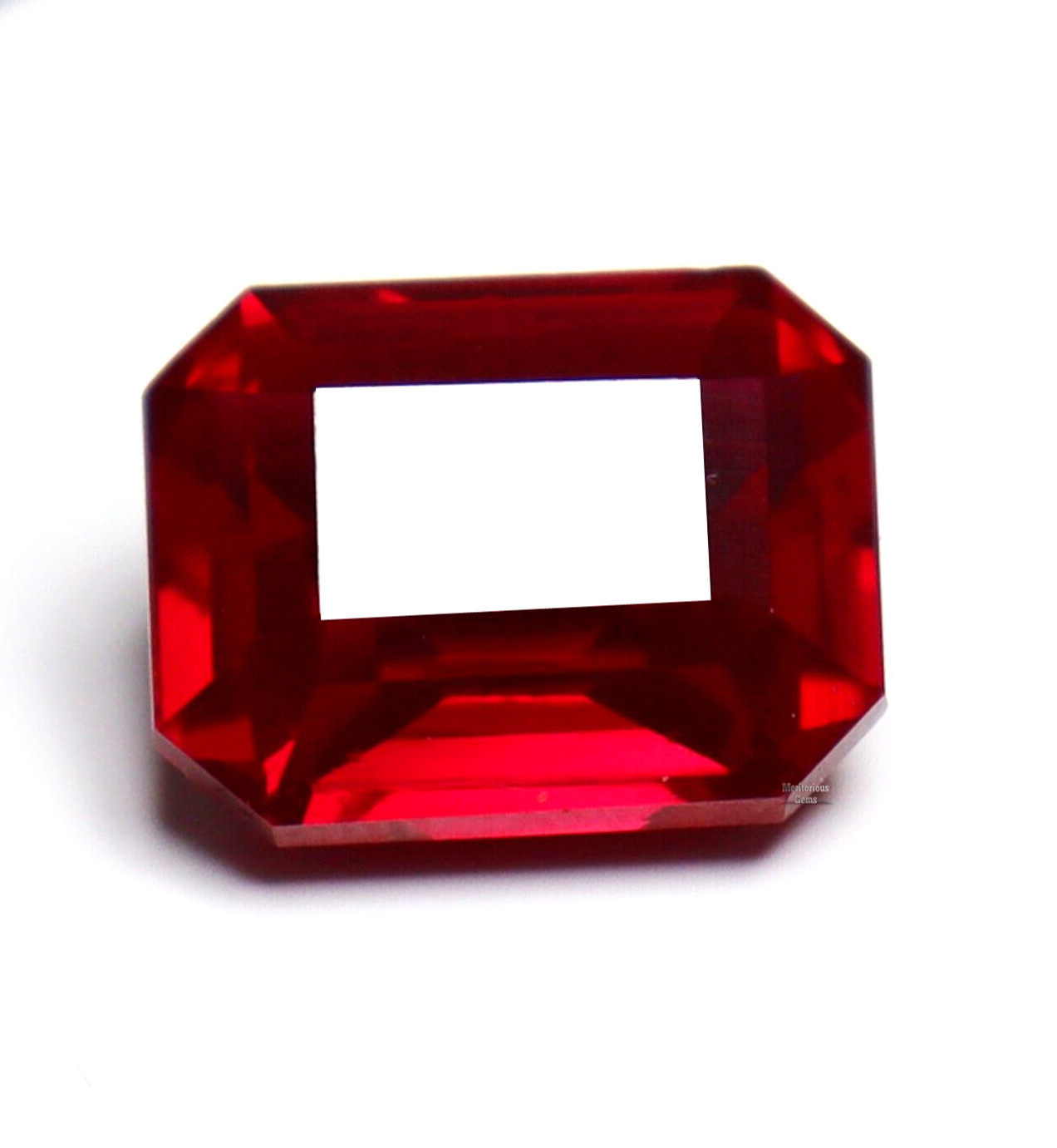 8.44 ct Certified Loose Gemstone BURMA Pigeon Blood Red Ruby Emerald Cut
