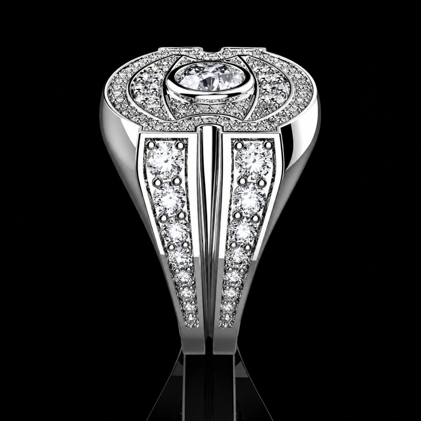2.40 – 2.60 Ct E-F/ VVS IGI Lab Grown Diamonds Men’s Ring 14Kt, 18Kt White Gold