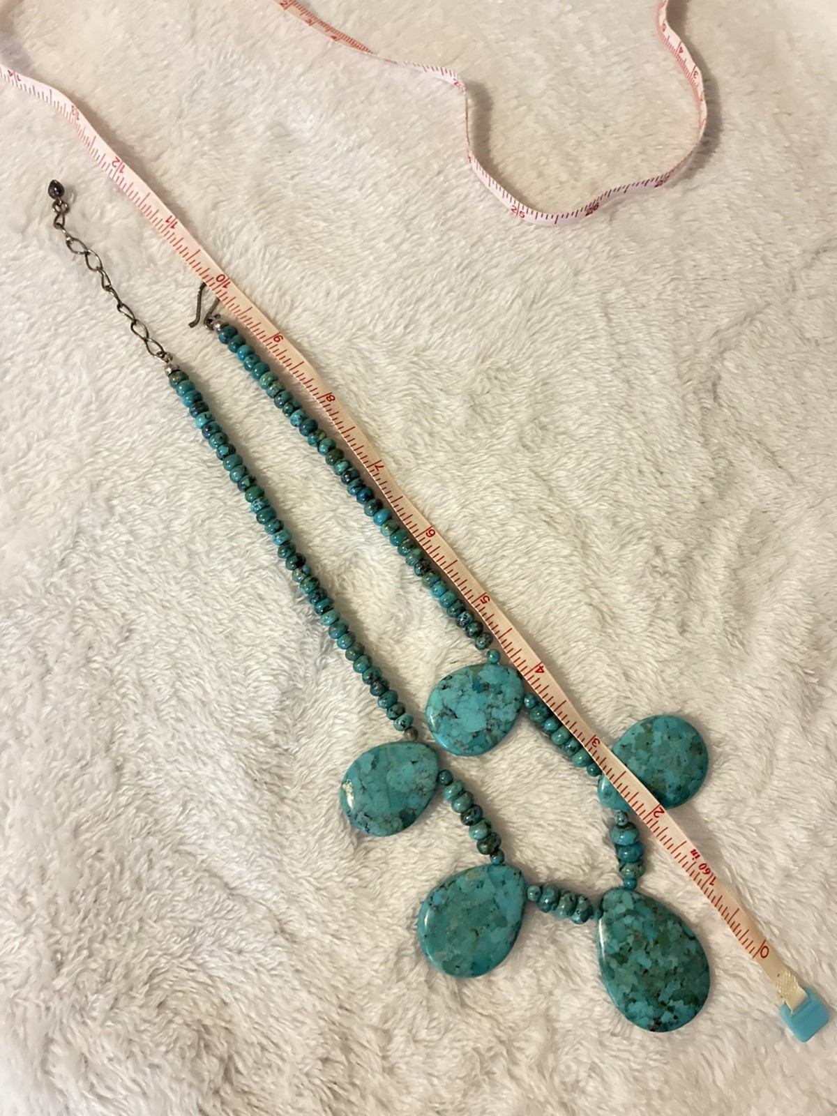 Jay King Mine Finds Sterling Silver Turquoise Beaded Statement Necklace 925