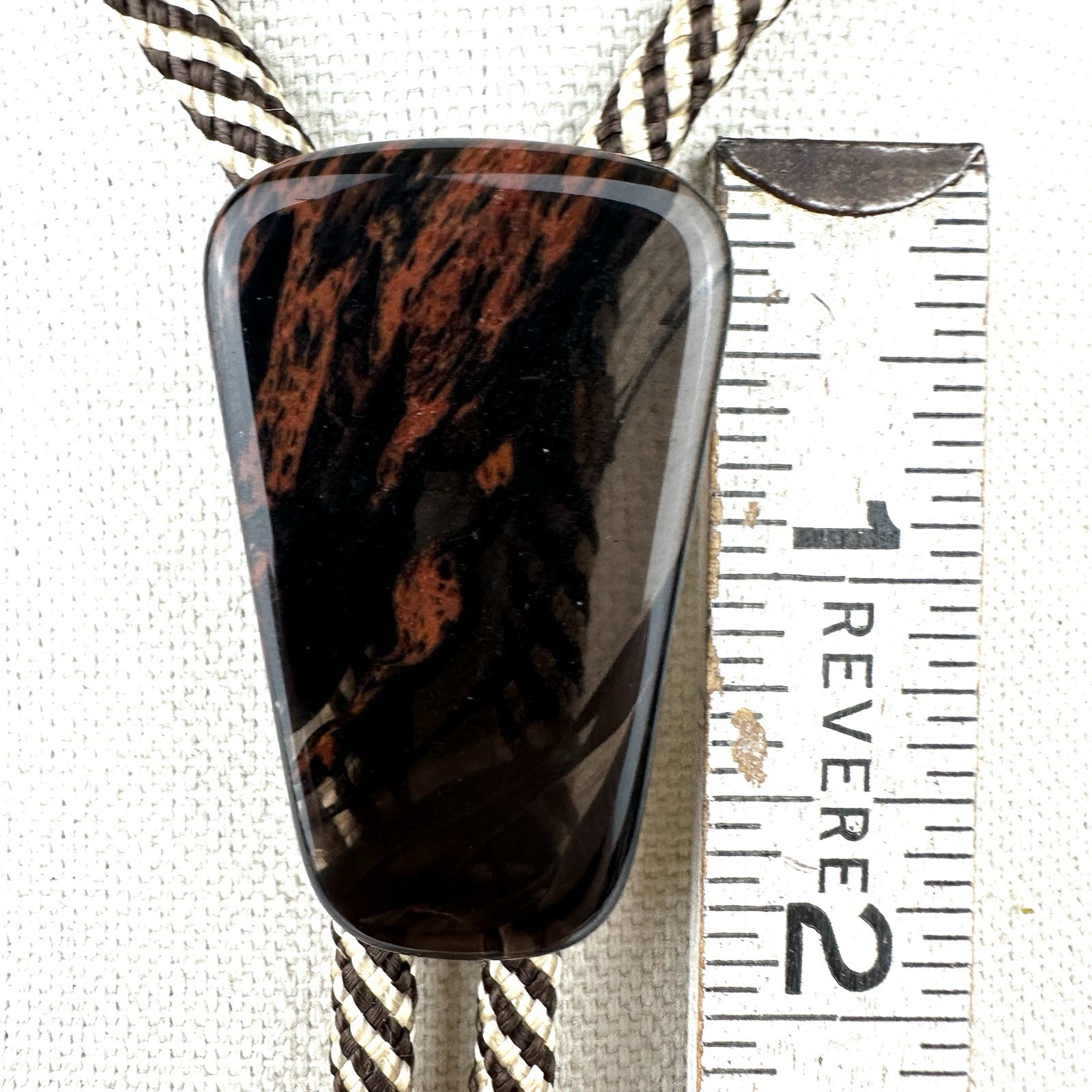 Stunning Translucent Mahogany Obsidian Western Bolo Tie Southwestern ￼