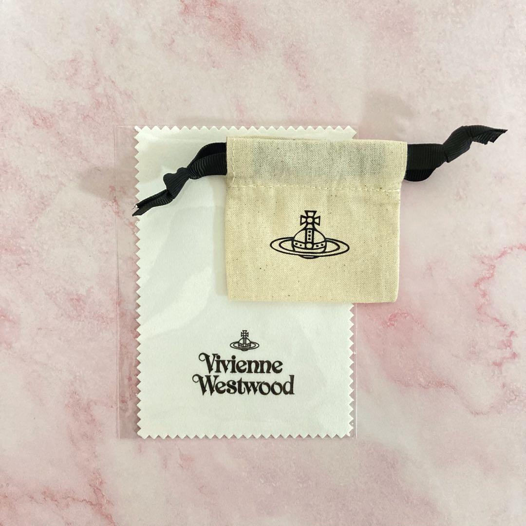 Vivienne Westwood Necklace Padlock Pearl Silver x Black w/drawstring [E50261