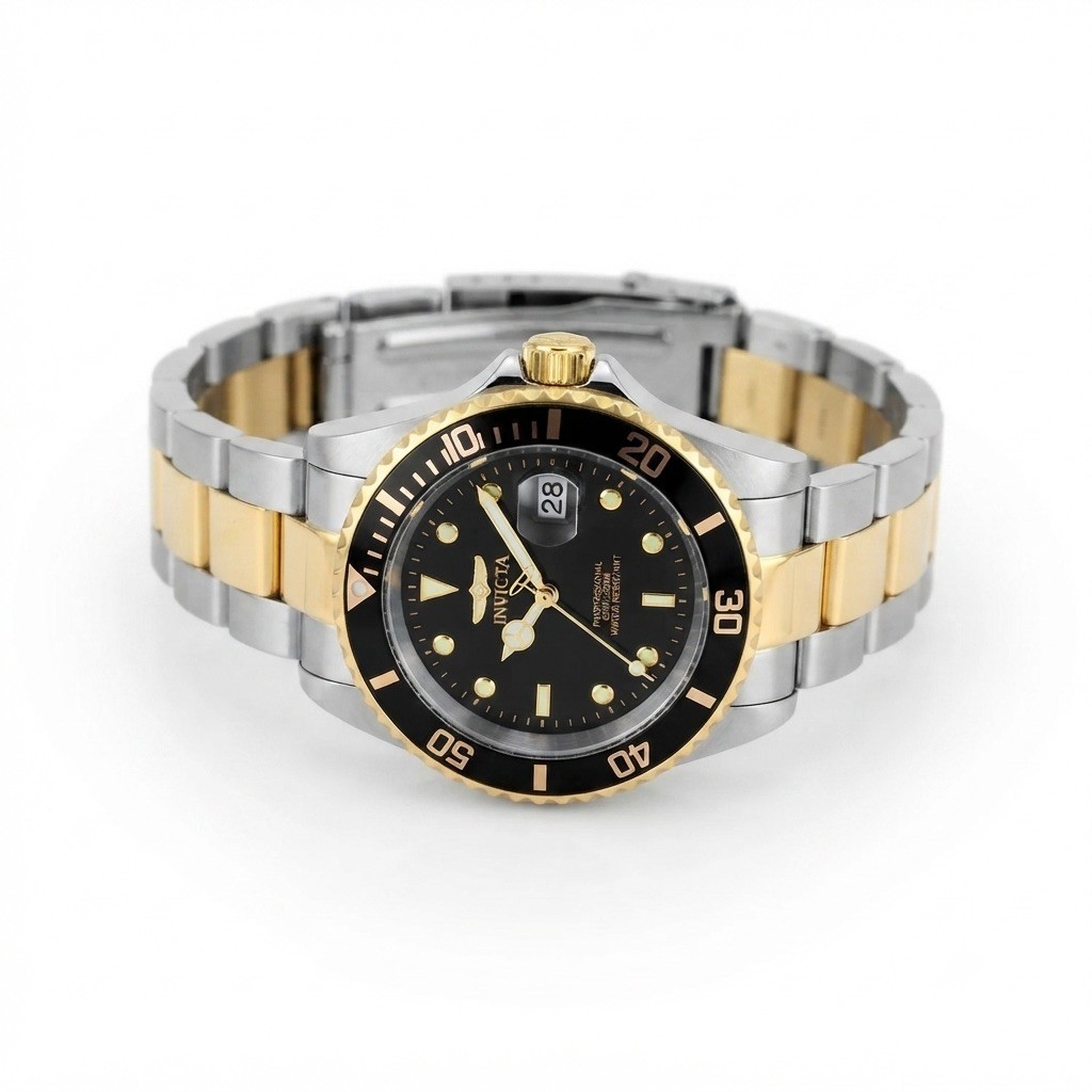 Invicta 26973 Men’s Pro Diver Black Dial Two Tone Bracelet Watch