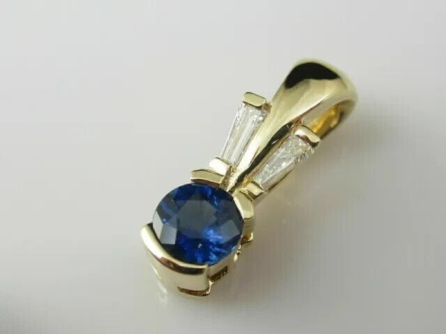 2Ct Round Cut Lab-Created Sapphire Women Gorgeous Pendant 14K Yellow Gold Plated