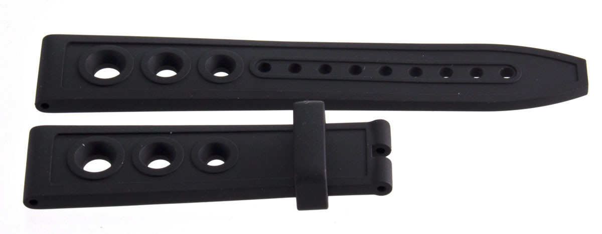 Breitling Super Ocean 18mm x 16mm Black Rubber Watch Band Strap 36mm