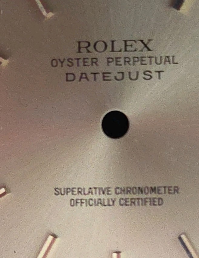 Rolex Datejust Original Dial 1960s Champagne Gold Sunburst Applied Indices