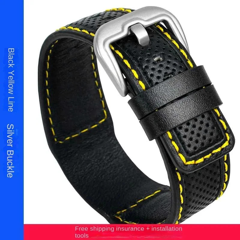 Leather Watch Strap for Dietrich OT1 OT6 Panerai 24mm Green Soft Men Wristband