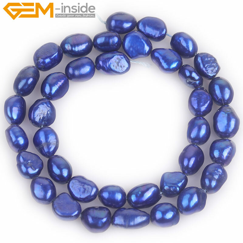 Freeform Assorted Color 8mm Pearls Loose Beads For Jewelry Making 15″ Enhanced