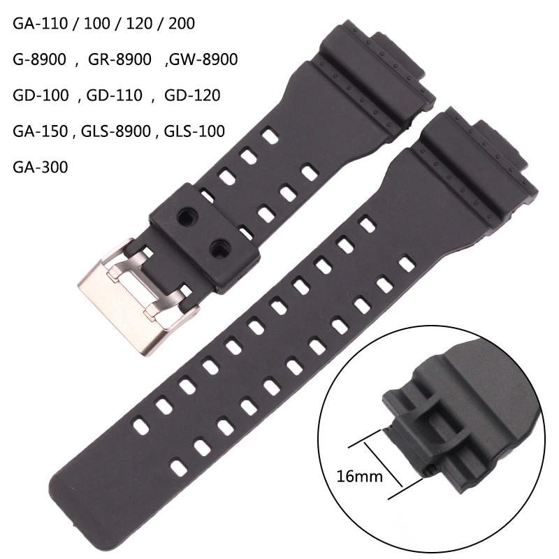 Correa Reloj Goma Silicona 16mm Accesorios Impermeables Repuesto Hombre Mujer