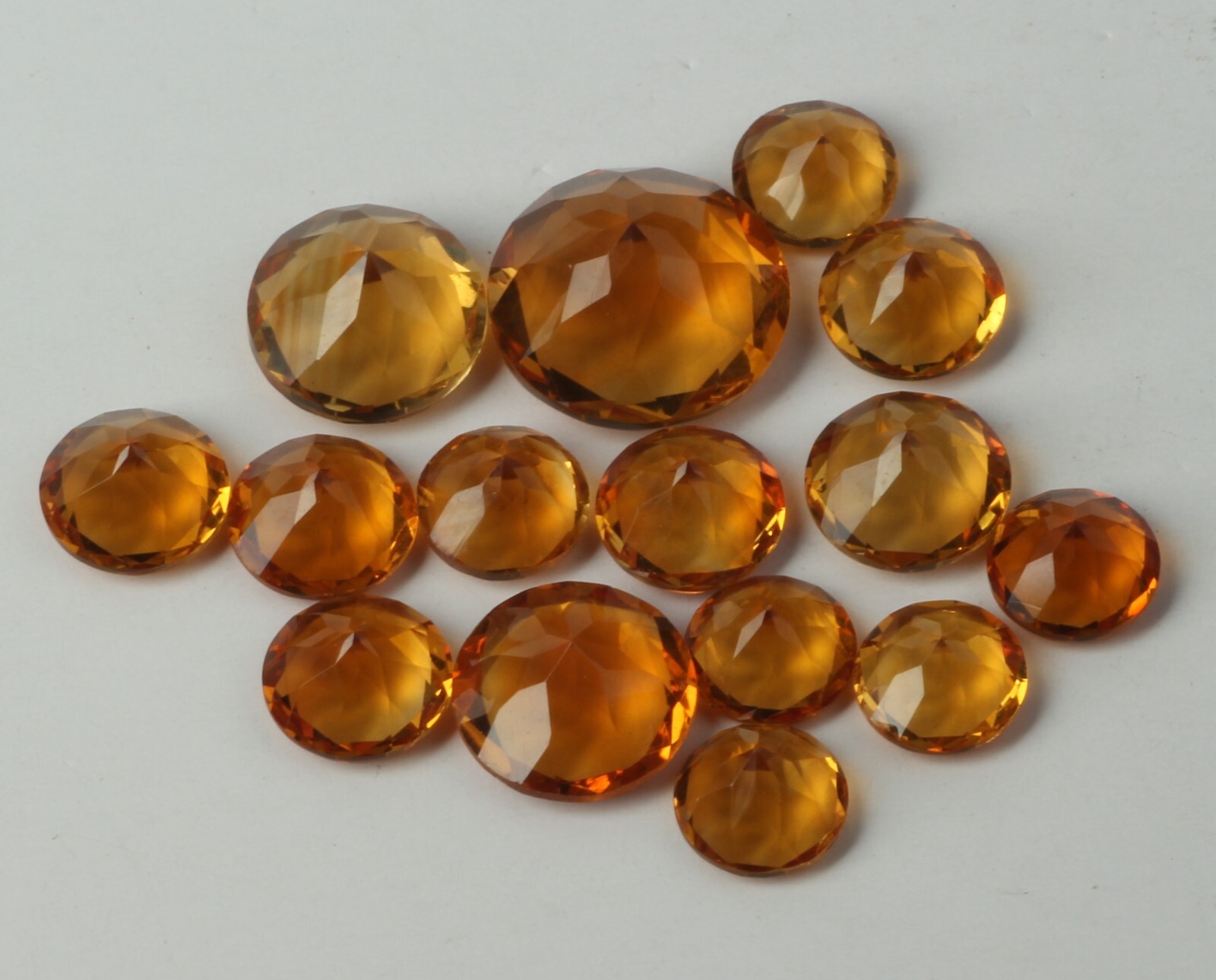 Natural AAA Citrine Cut Faceted Round Loose Gemstone For Making All Type Jewelry