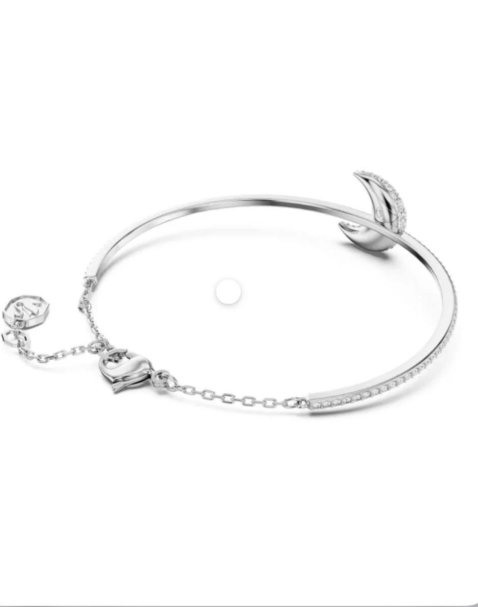 swarovski Unisex Luna Moon White Rhodium Plated 5666175 NEW