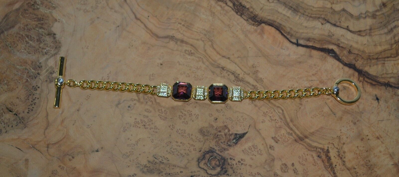 Henri Bendel Stone and Chain Toggle Bracelet