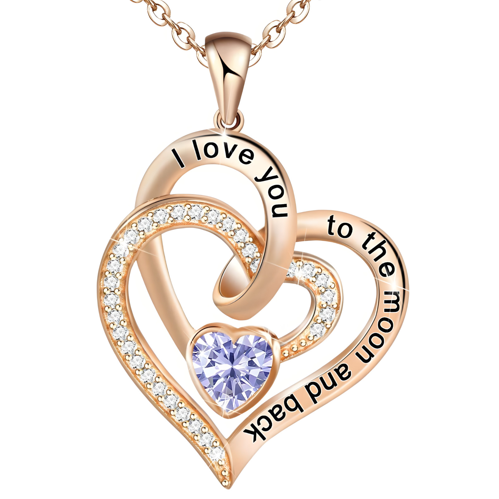 18K Gold Plated Zinc Alloy with Channel-Set Crystal Rhinestones Heart Stone B307