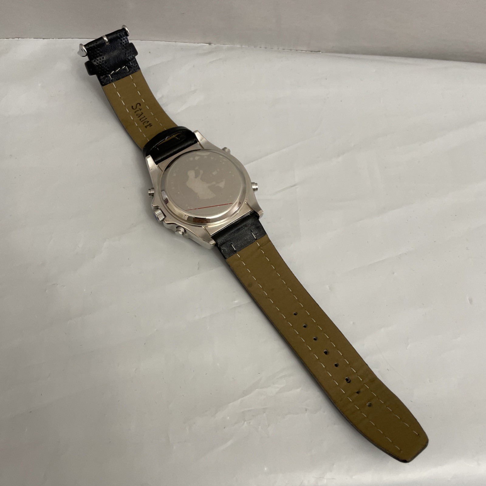 STAUER Centurion Hybrid Chrono Watch Stainless Steel Ana-Digi Quartz #20409