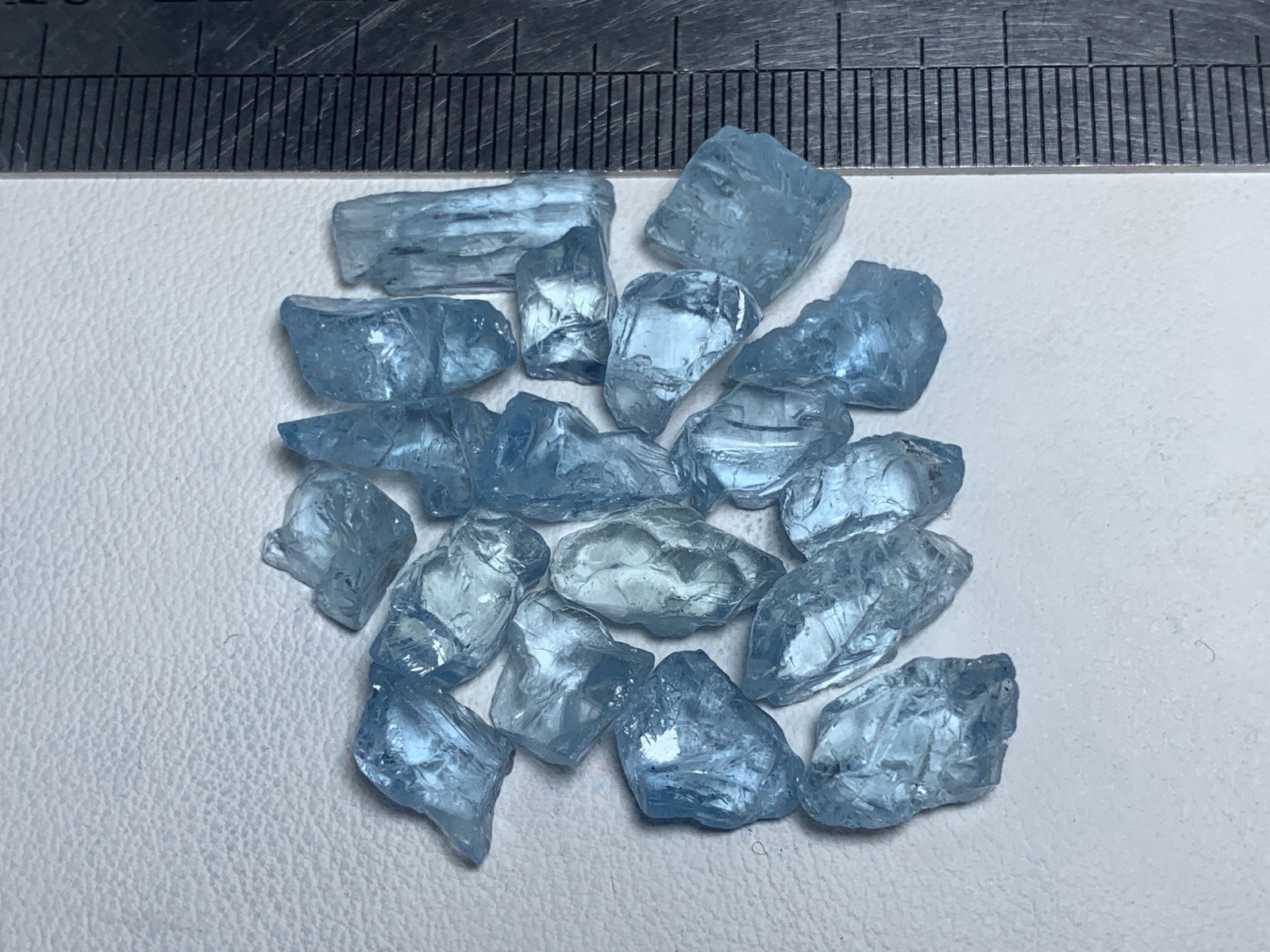 10.90 gram Gorgeous Nice Color Aquamarine lot from Mozambique