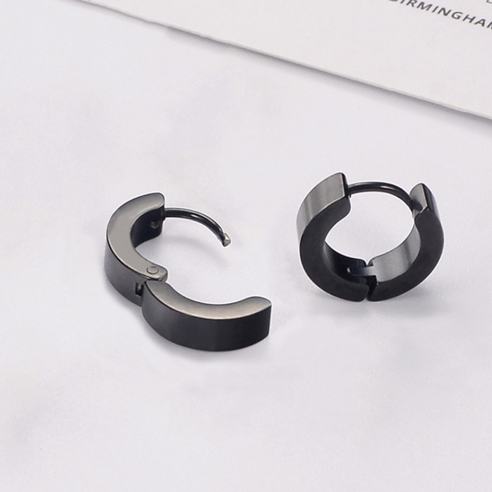 Stainless Steel Hoop Earrings Small Hoop Loop Huggie Ear Piercings for Men Women