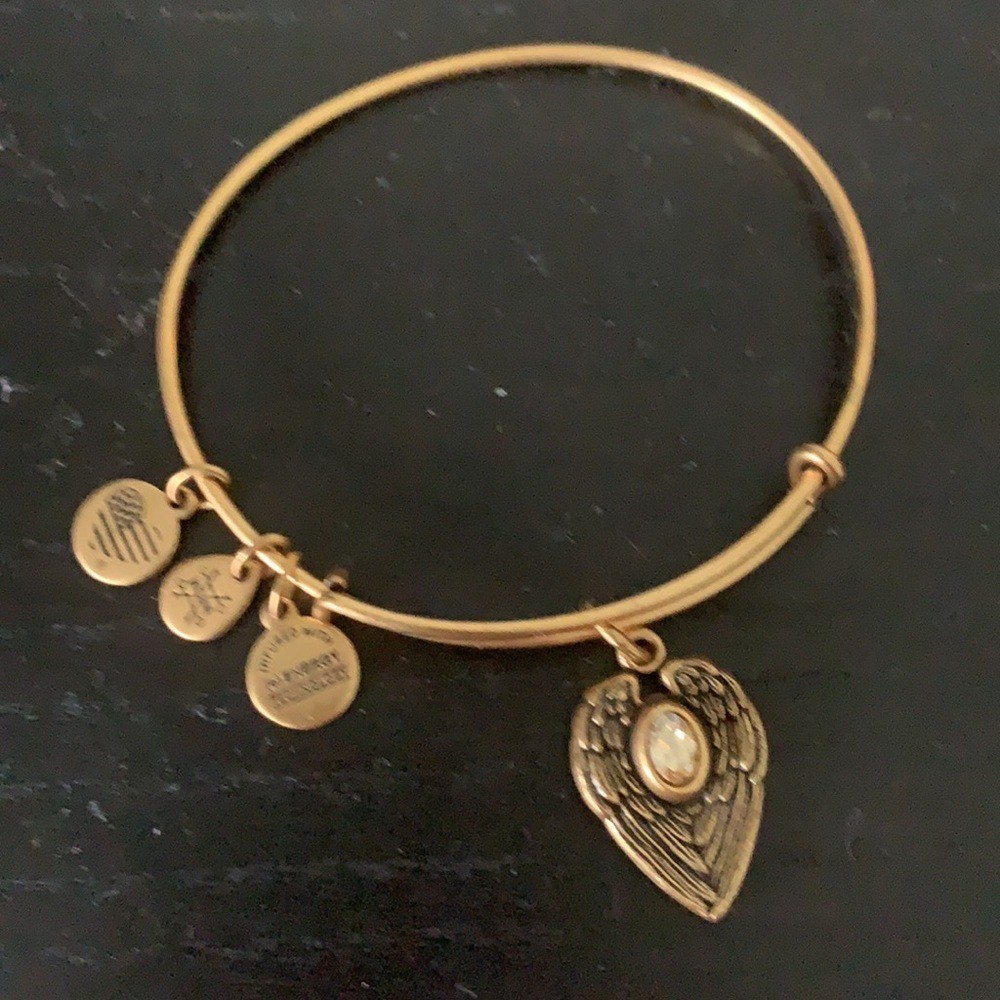 Alex and Ani gold tone Guardian Angel bracelet