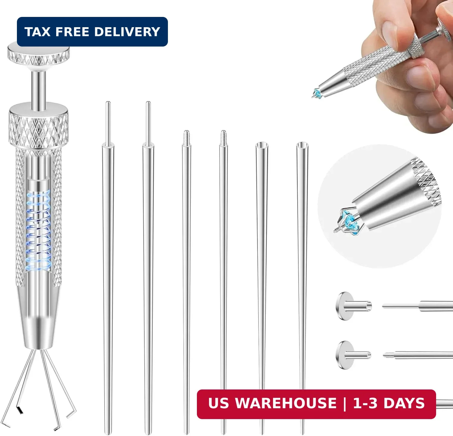 Piercing Taper Ball Grabber Tool for Changing Jewelry – Anti-Slip Piercing Ball