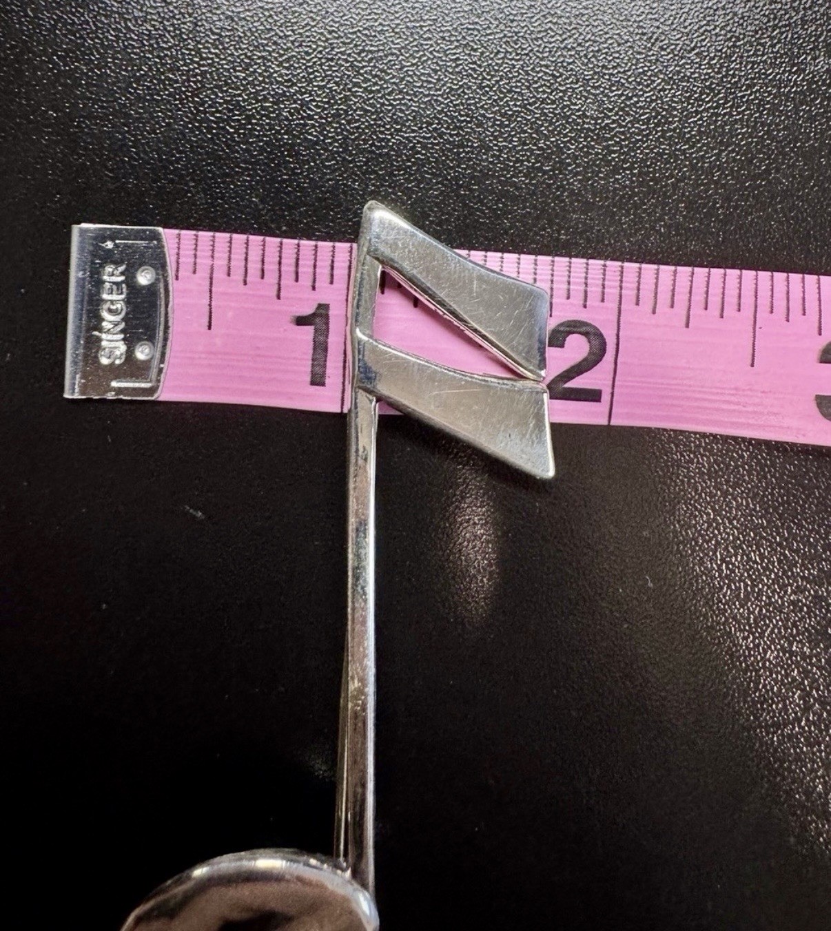 Vintage Lang Sterling Silver 925 Signed Music Note Brooch 2.75 Inch 6.2g